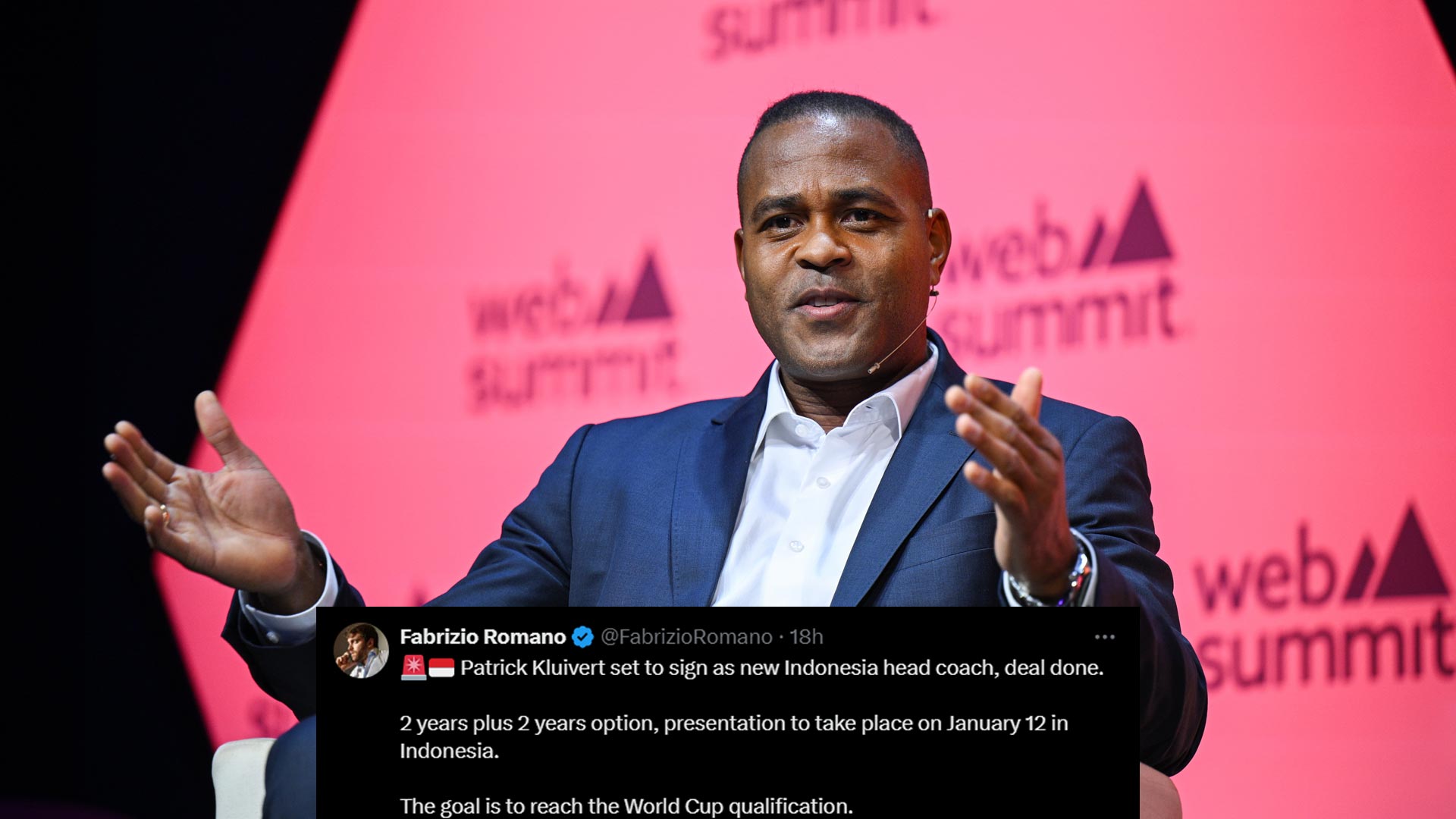 Patrick Kluivert Resmi Ditunjuk sebagai Pelatih Baru Timnas Indonesia