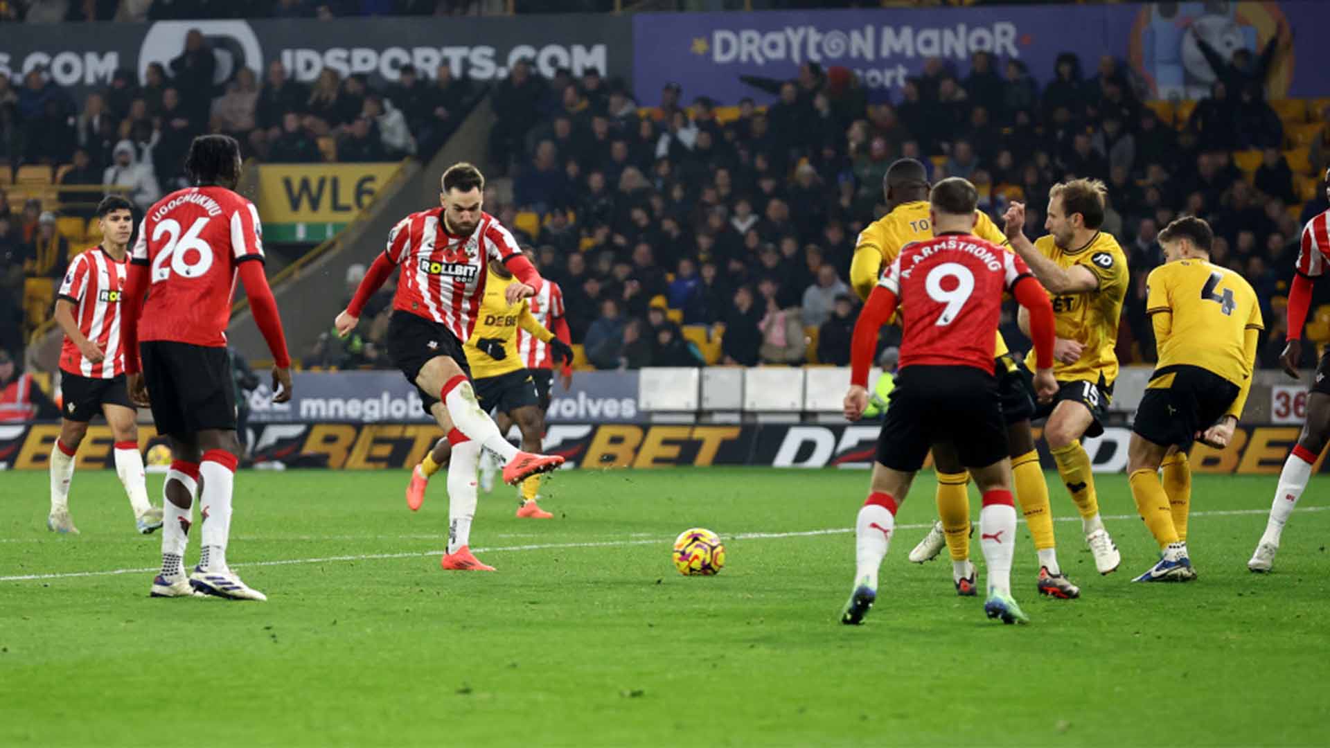 Susunan Pemain Southampton vs Wolverhampton Wanderers 15 Maret